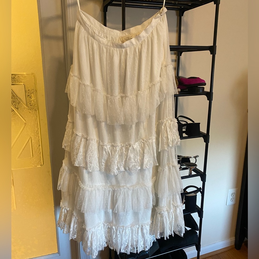 NWT Anthropologie bridal maxi skirt